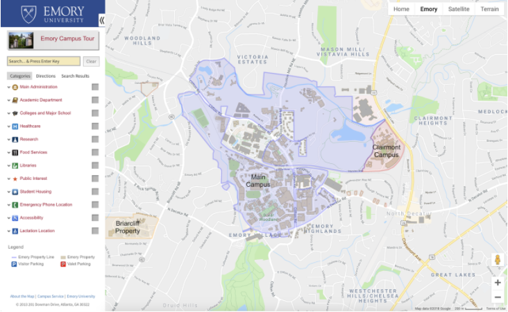 Emory Interactive Map